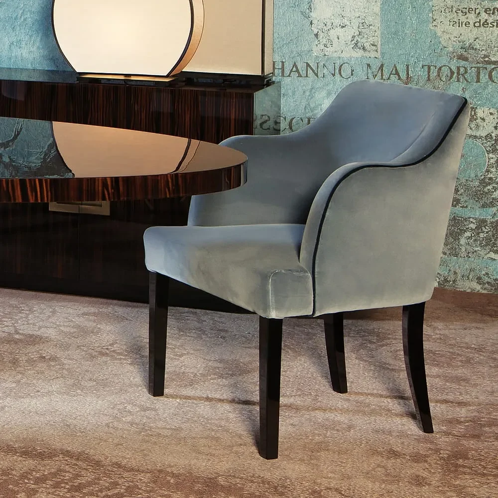 velvet dining arm chair