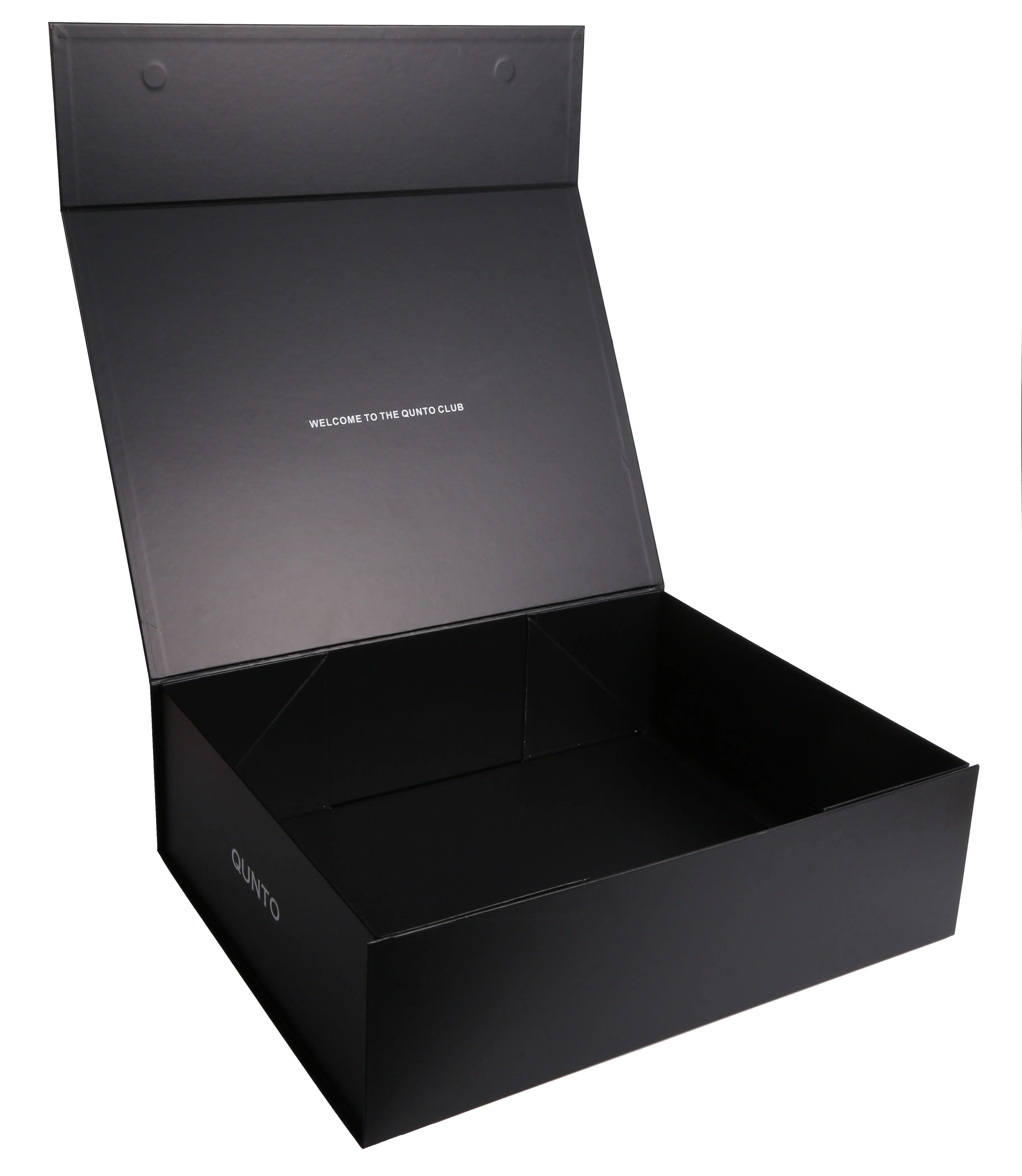 Wholesale Custom Luxury Folding Magnetic Gift Box Black Ribbon Handle ...