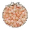 Two-tone glass imitation jade beads - orange-yellow