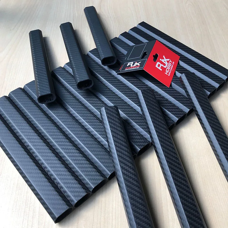 Rjxhobby Cfrp 3k Glossy Matte Twill Plain Cf Sheet Round Tube Carbon