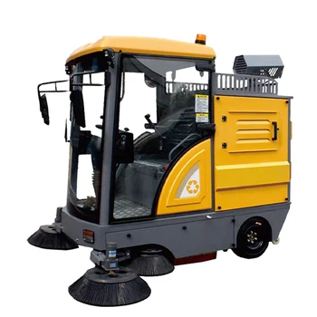 Industrial Electric All Closed Cab Floor Sweeper Driving Type Road Sweeper Street Cleaning Machine Yeng Yi FY-S2