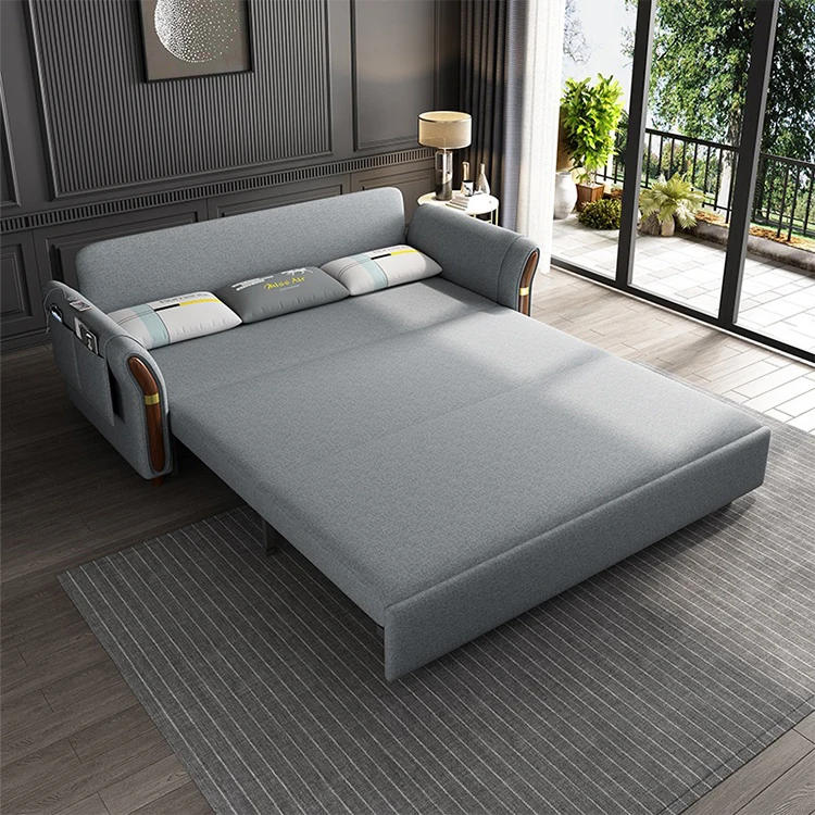 Multi-purpose Sofa Cum Bed Fabric Folding Sleeper Living Room Sofa Bed ...