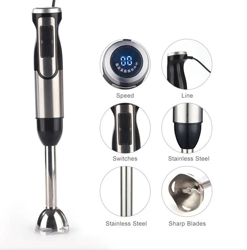 Buy Wholesale China Home Kitchen 825w Stainless Steel Hand Blender Set  Commercial Electric Hand Blender & Stainless Steel Hand Blender at USD  12.97