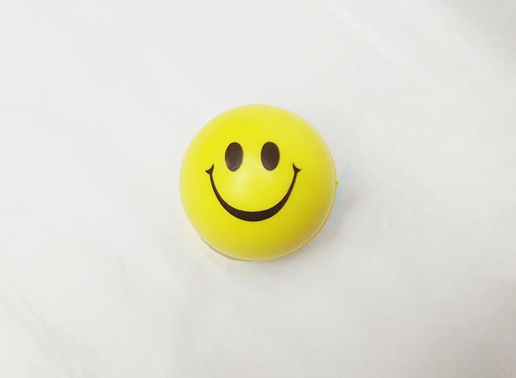EE437 Mini Vent PU Foam Colored Smile Funny Face Stress Ball