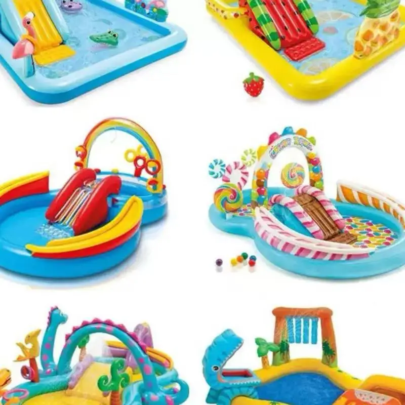 Netflix Models Dinosaur Spray Water Slide Inflatable Pool Children's Family Ocean Ball Pool Swimming Pool