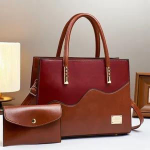 New Striped Light Luxury Personalized Rivethigh-quality  Hand Bags 2-piece Set Single Shoulder Handbag for Women