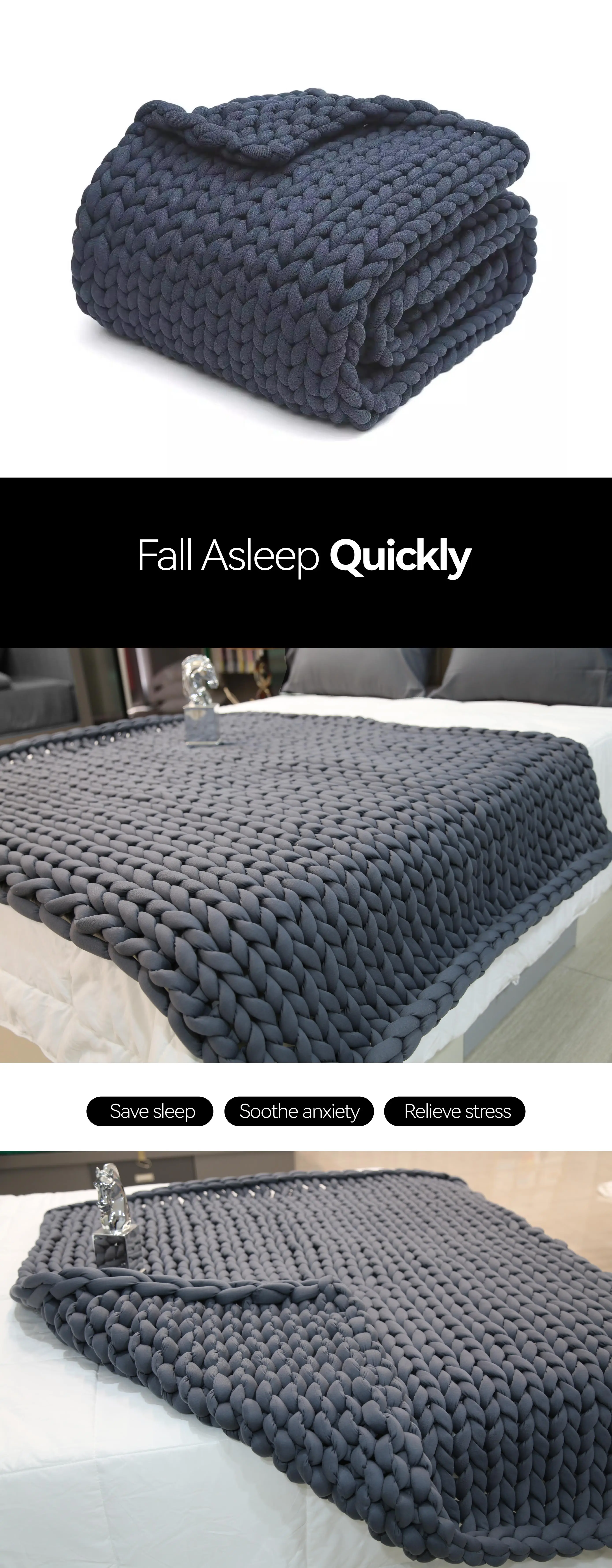 Luxury Super Thick Cozy Noshedding Braided Cable Knit Winter Blanket