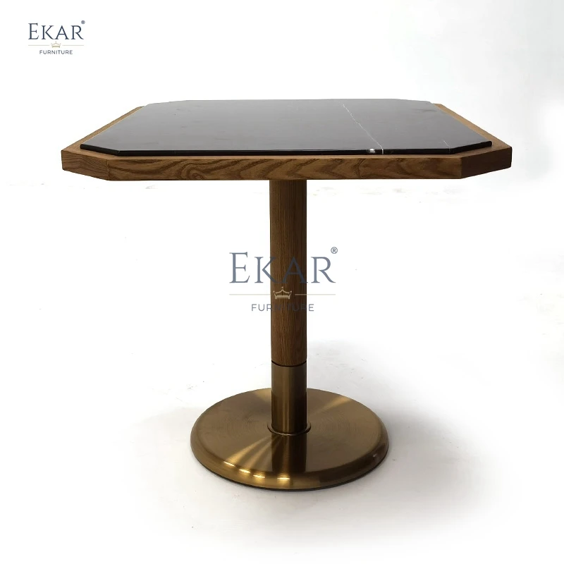 Modern Round & Square Dining Table Set Design de luxo para espaços contemporâneos Funcional e elegante para uso em villa e oficina