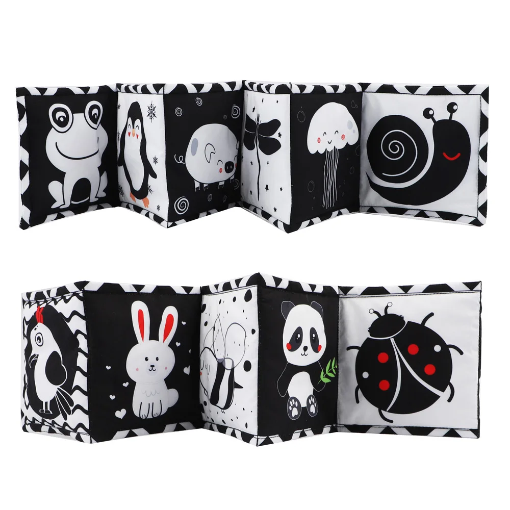 Black And White Baby Books High Contrast Baby Toys Soft Cloth Book Baby