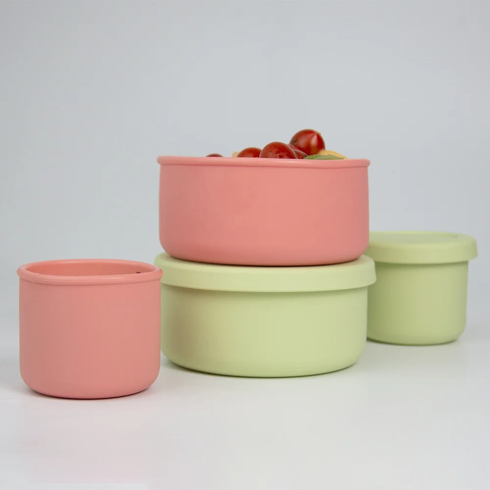 Manufacturer Direct Wholesale Children's Silicone Bento Lunch Boxes with Fresh-Keeper Covers Soup Boxes and Soup Cups supplier