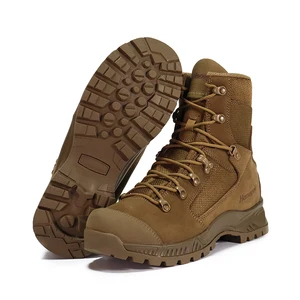Factory OEM OBM Wholesale Women's Men's Leather Desert Tactical Security Brown Chunky Combat Boots Women Fashion