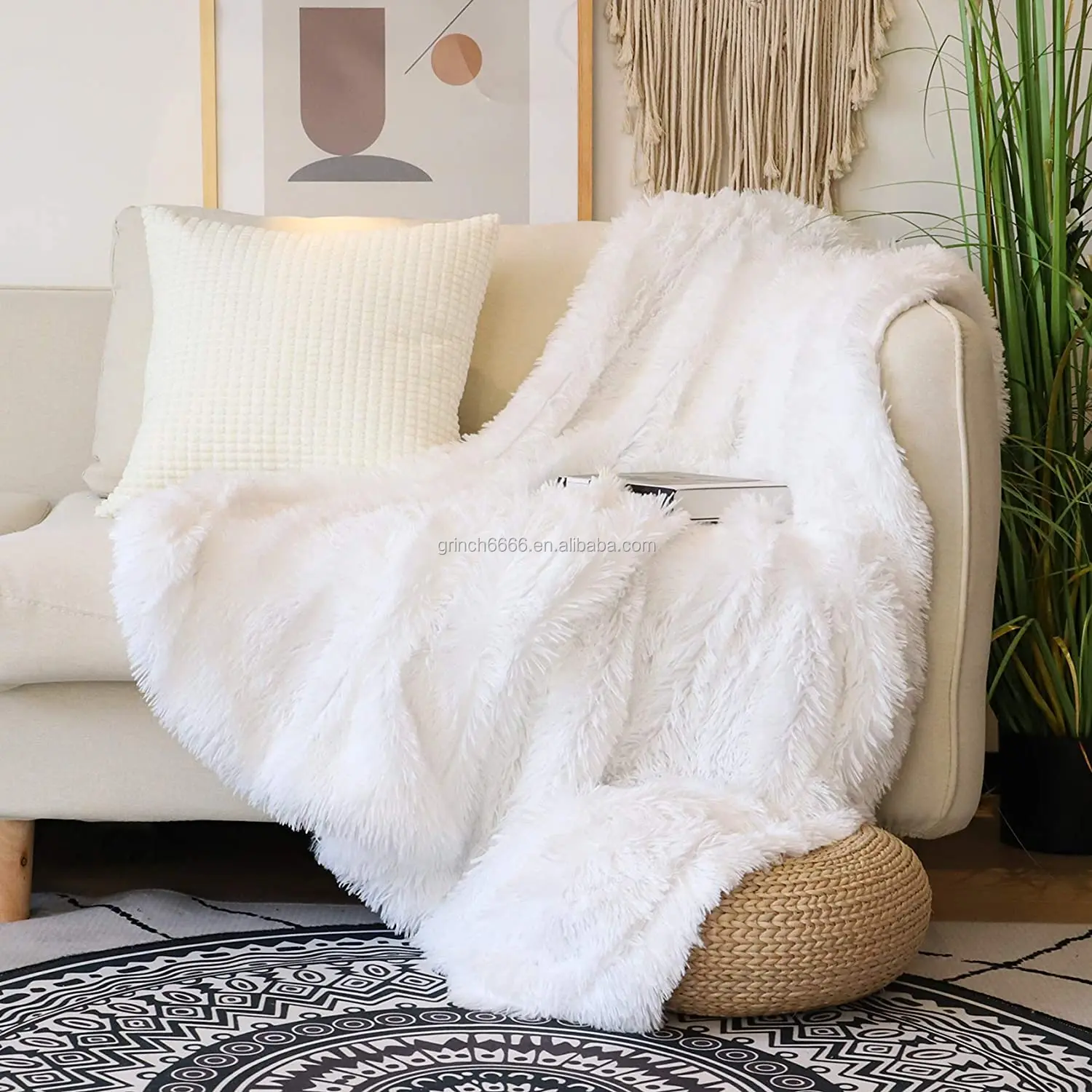 Decorative Extra Soft Faux Fur Throw Blanket Luxury 50 X 60