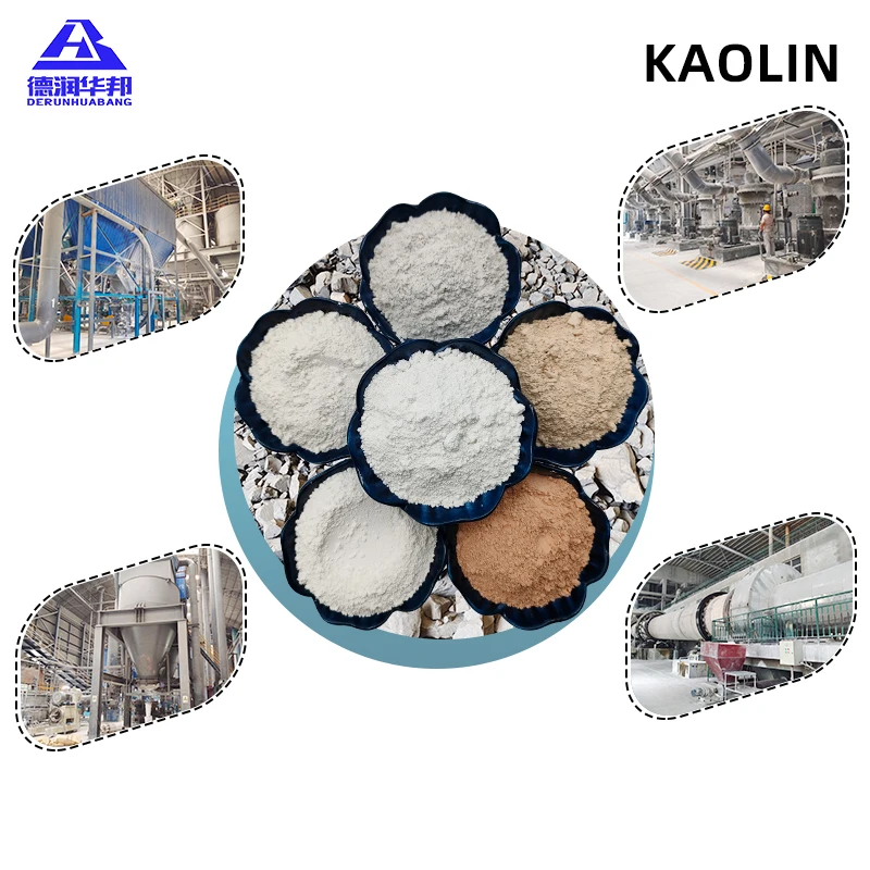 high whiteness calcined kaolin powder for ceramic soap rubber paper making industry