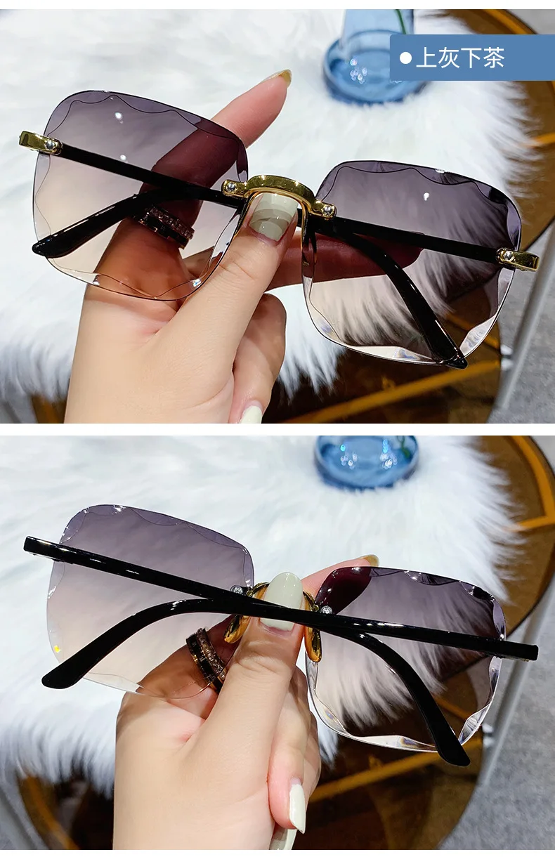 New Arrival 2023 Rimless Sunglasses Luxury Trendy Shades Sunglasses ...