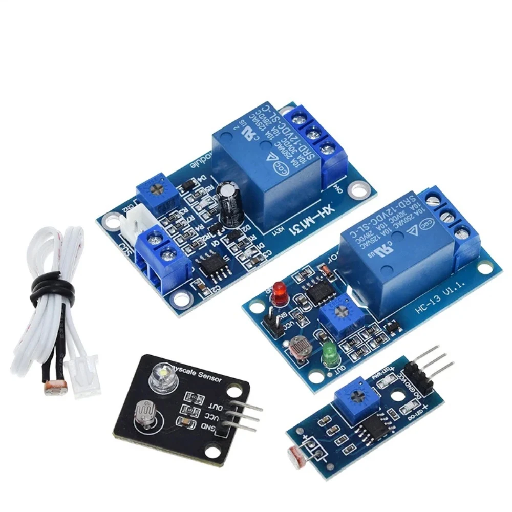 5V 12V Light Control Switch Photoresistor Relay Module Detection Sensor 10A brightness Automatic Control Module