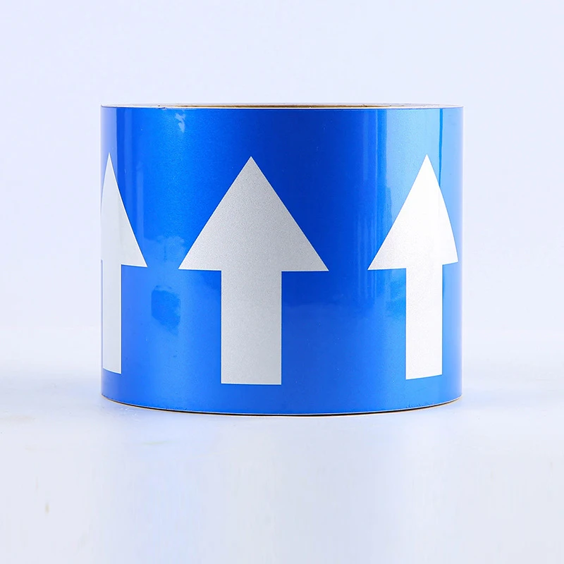 Waterproof Reflective Arrow Pipe Marking Tape – High Temp Resistant Flow Direction Sticker, 15cm X 10m, Green