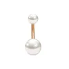 Rose gold white pearl