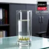 Modèle court-200ml-sans couvercle-base pressée transparente double paroi