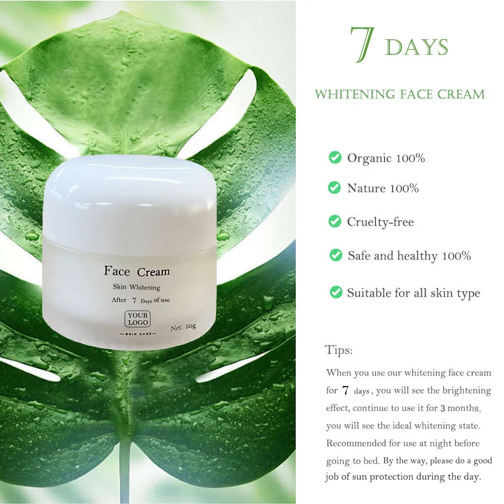 Best 7 Days Korean Skin Whitening Face Cream For Dark Skin Women Men ...