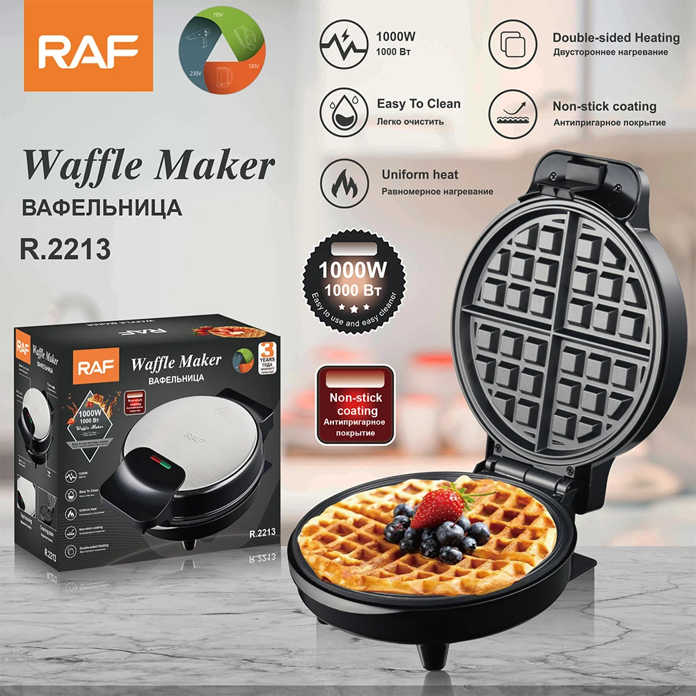 RAF New Mini Waffle Maker Machine Breakfast Waffle Makers With LED Light