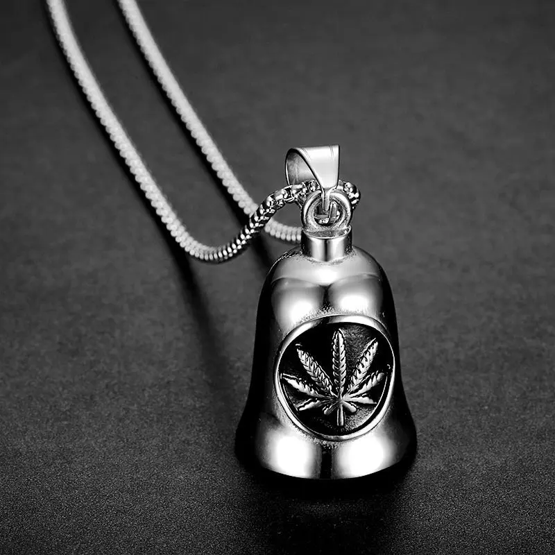 Custom Wholesale Lucky Charm Pot Leaf Biker Gremlin Motorcycle Guardian  Ride Bell Pendant