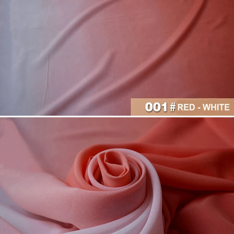 Factory Price High Quality Plain Woven Polyester Chiffon Ombre Fabric