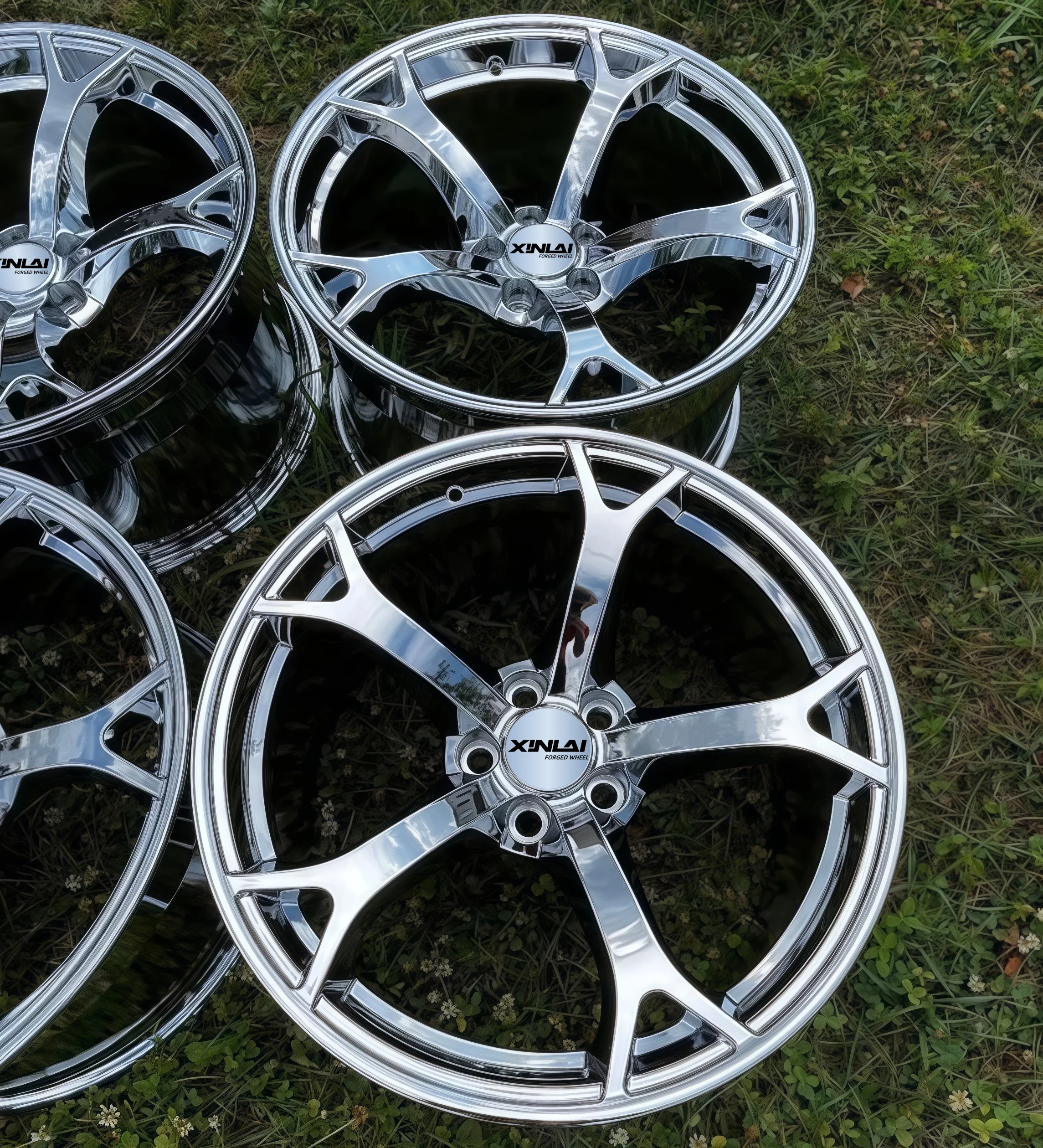 Chrome Gloss Silver Forged Wheels Concave Design 19 Rims Silver Chrome Nismo V1 Wheels G37 Q50 Forged Rims - Image 4