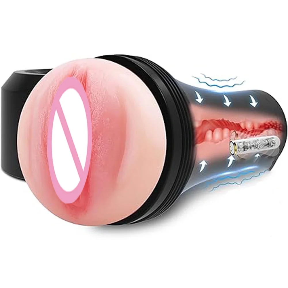 Automatischer 10-Vibrations-Masturbator fr Mnner - Wei, 19,4 cm