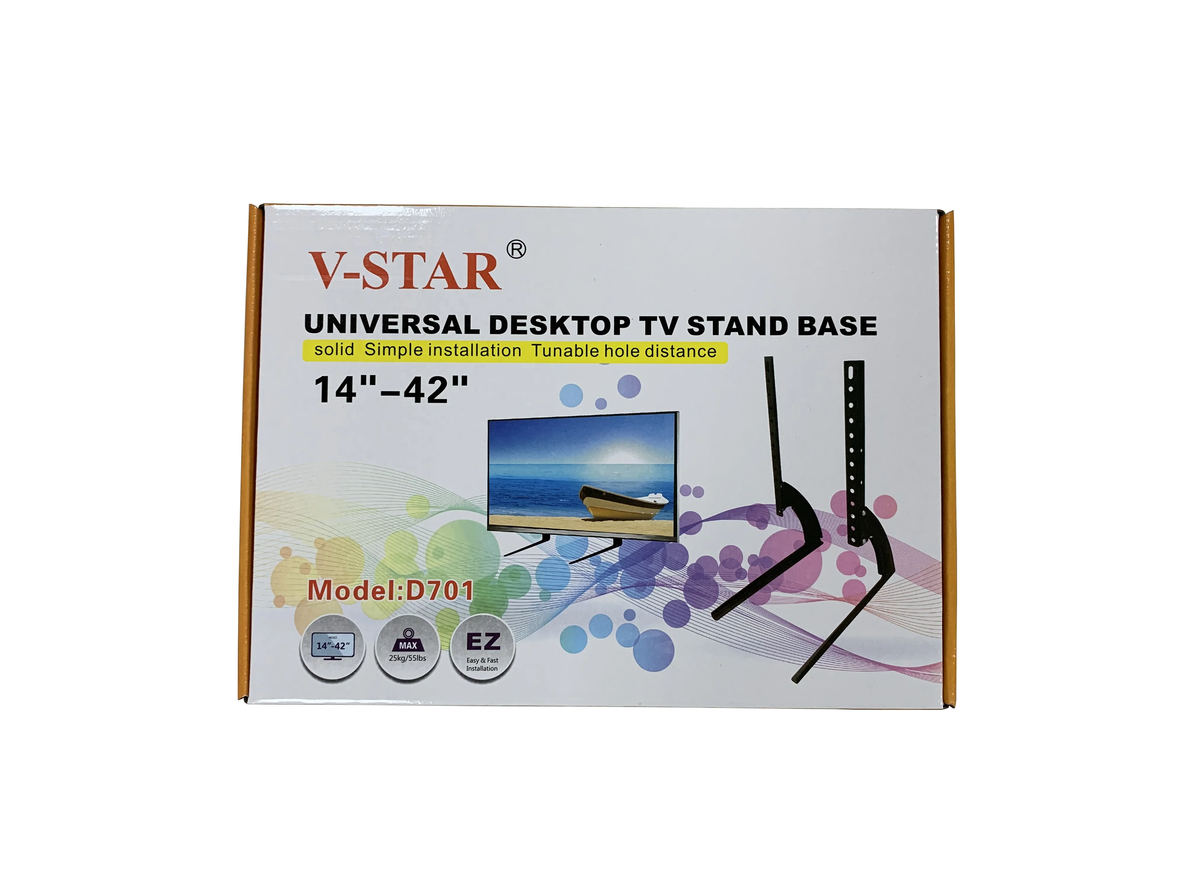 Vstar Universal Tv Desk Stand/base Lcd Led Tv Table Wall Mount For 14