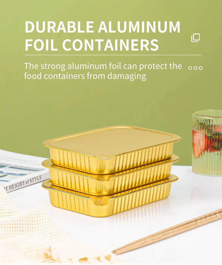 product-750-896 Wholesale 500ml gold disposable aluminum foil container