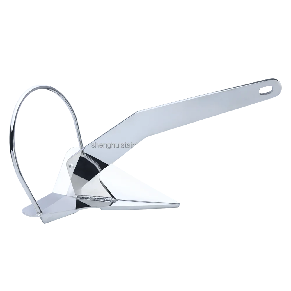 Âncora Tipo Pá em Aço Inoxidável 316 Personalizada, Polida Espelho, Âncora Pesada para Barco