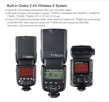 Godox TT600 Camera Flash Speedlite with Built-in 2.4G Wireless Transmission Compatible detail image