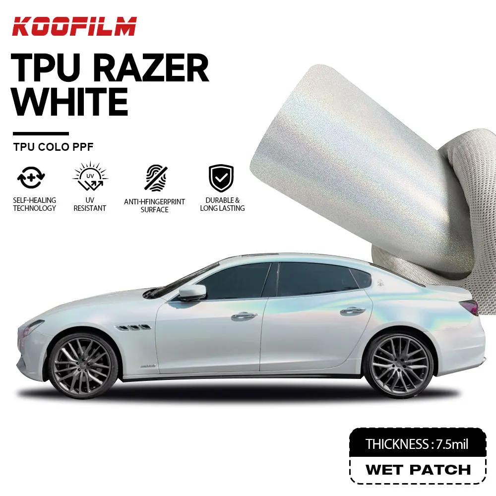 Factory Manufacture Durable Long Lasting TPU PPF Film White Color Car Wrap Paint Protection Film