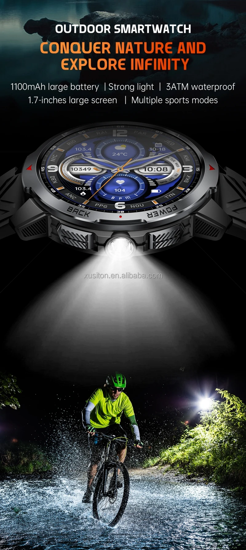 Welcome OEM Order, Factory Whole Selling Kt88 2025 Compass Outdoor Smart Watch 1.7 Ips Large 1100mah Dafit Ip68 3atm Android Music Control Flashlight Sport Watch For Men - Buy Sport Watch/men's Sports Watch/smart Watch Outdoor/ip68 Waterproof Smart Watch/round Shape Smart Watch/android Operating System Smart Watch/ips Display Type Smart Watch/silica Gel Band Smart Watch/outdoor Sport Smart Watch/sports Watch For Men/waterproof Sports Watch