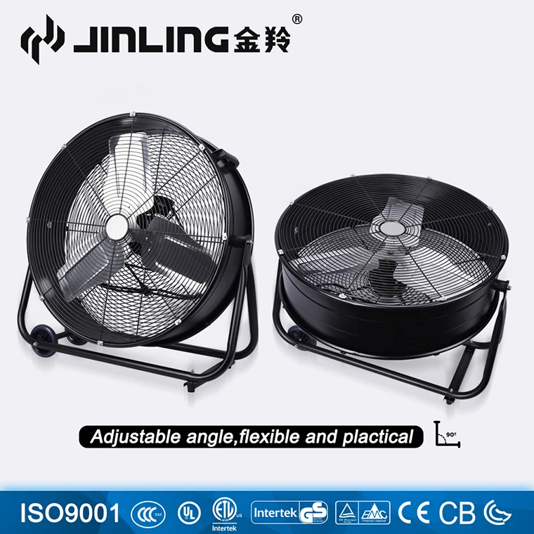 24'' 600mm Portable Quiet Heavy Duty Garage Cool air Shop Warehouse Industrial Blower Drum Fan 110V 120V