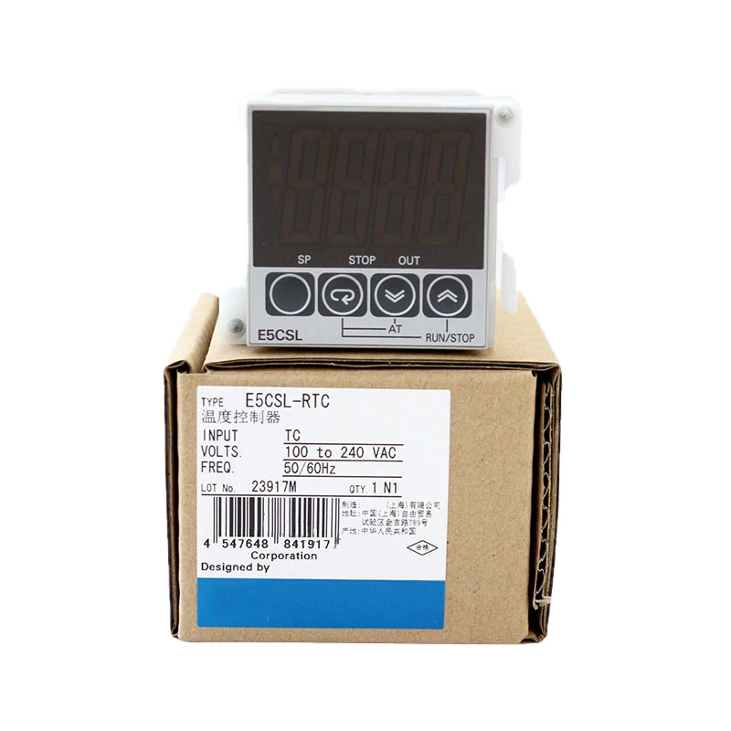 New Original Omron E5CSL-RTC digital temperature controller with high precision and stable regulation. Compact structure for easy installation, perfectly for heating, drying devices and industrial machinery constant temperature control.