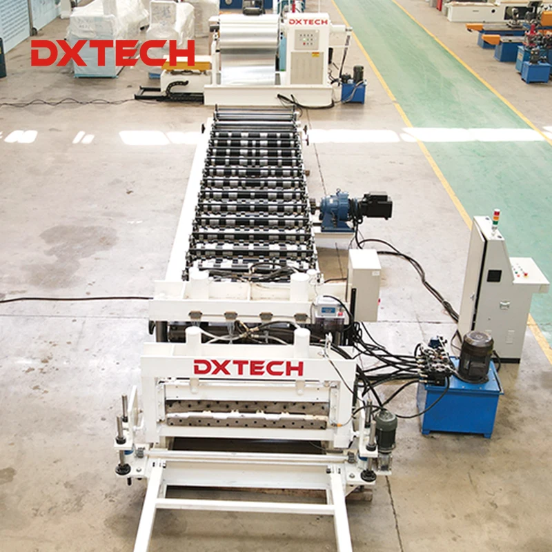 DXTECH Sheet Metal Roll Forming Machine with Hydraulic Uncoiler