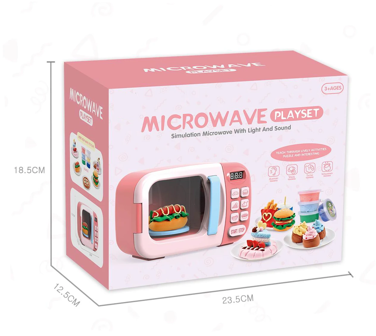 toy kitchen with microwave