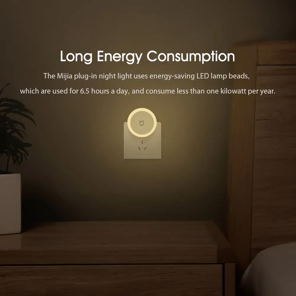 Original Xiaomi Mijia Night Light LED Energy-saving Adjustable Brightness Touch Switch Smart Motion Magnetic LED Plug