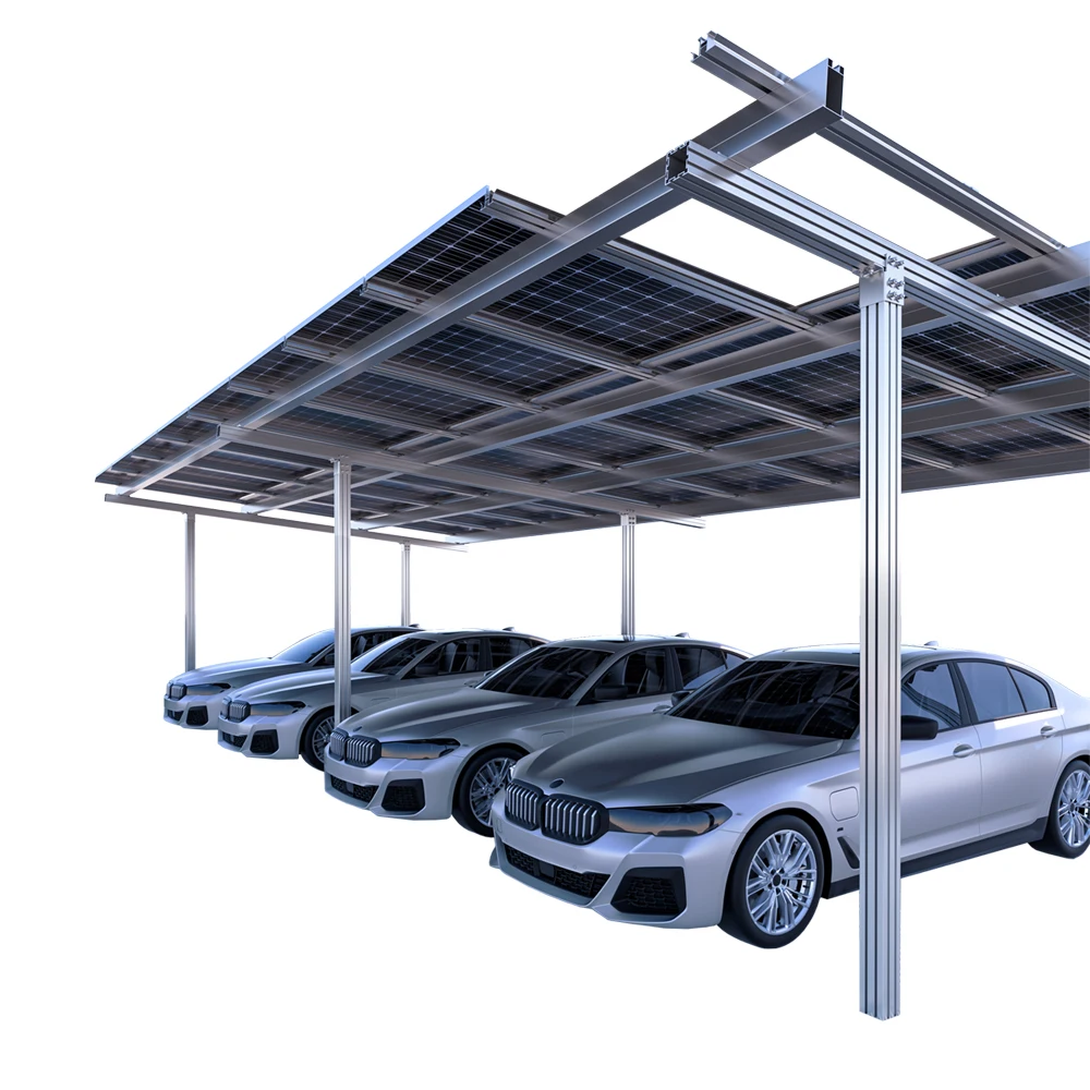 Easy Installed Aluminium Solar Roof Carport Structure Car Parking Solar Mounting System Steel Carport Solar Roof Carport