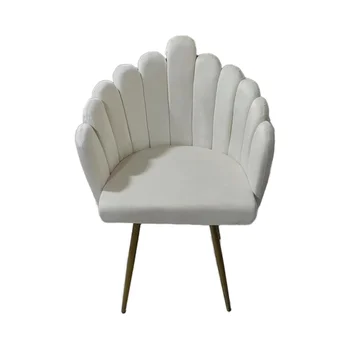 Modern  Velvet Dining Chair for Home Use Nordic Style for Milk Tea Shop Café Club Leisure Petal Finger Design Manufacturer