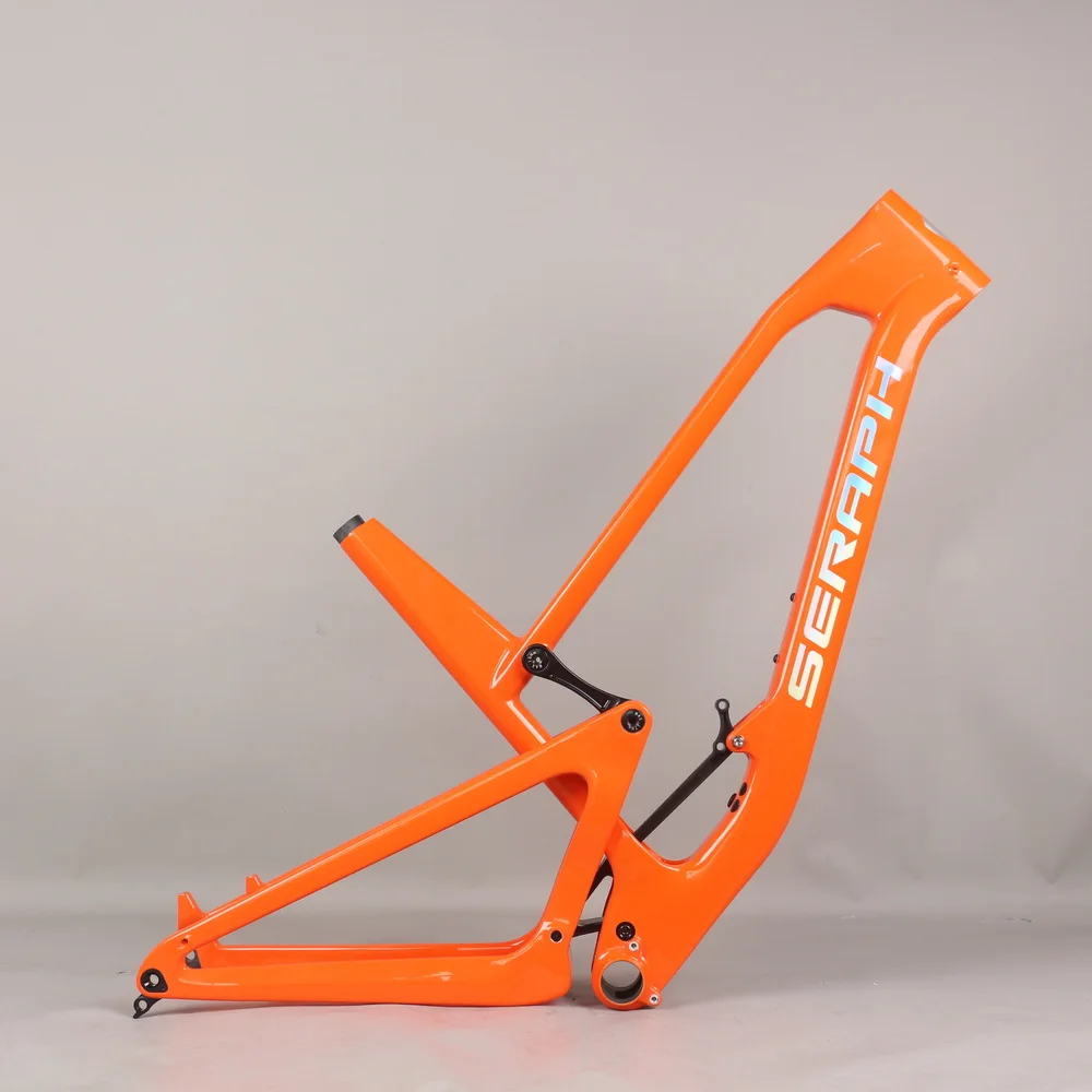 SERAPH Carbon Frame 29er MTB Cycle AM Mountain Bicycle BB92 Carbon Bicycle Full Suspension Frame Bike PT021C FM831