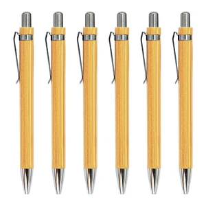 Novelty Customizable Logo Bamboo Ballpoint Pen for BusinessOffice and Advertising Promotional Gift Smooth Writing