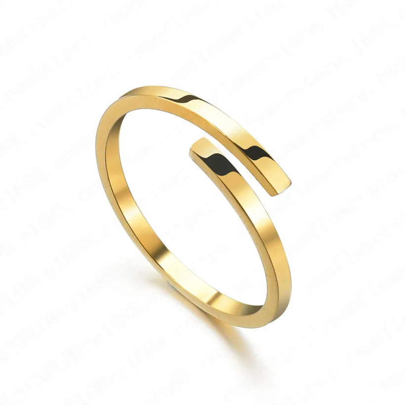 Diy Blank Signet Tarnish Free Adjustable Stainless Steel Name Customs Logo Engraved Inspire Rings