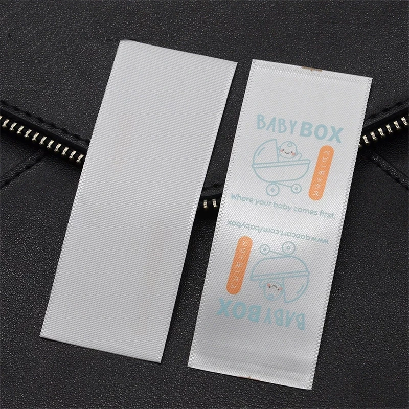 Factory Custom Printed Logo Stain Ribbon Wash Care  Clothing Labels Garment Woven Label for Shirt