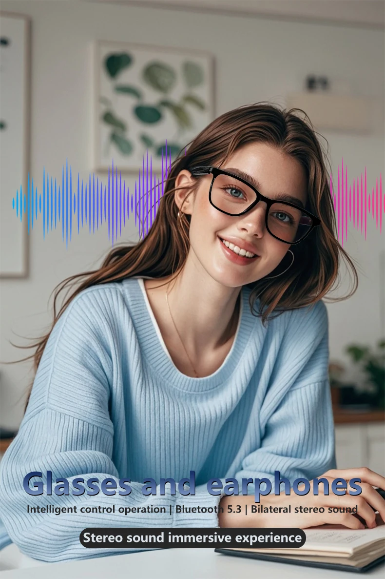 GS05 Smart Glasses BT Call Anti-Blue+Polarized Double Lens Listen Music Navigating Magnetic Disassembly Sunglasses for Men Women