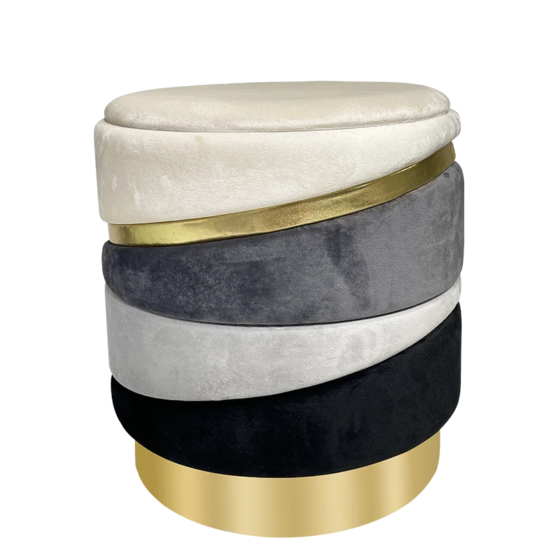 Round Ottoman Stool Various Color Comfortable Furniture
