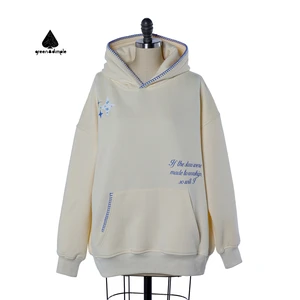 Manufacturers Custom Women's Pullover Hoodie Heavyweight French Terry Cotton Fleece Oversize High Quality Printed Hoodie