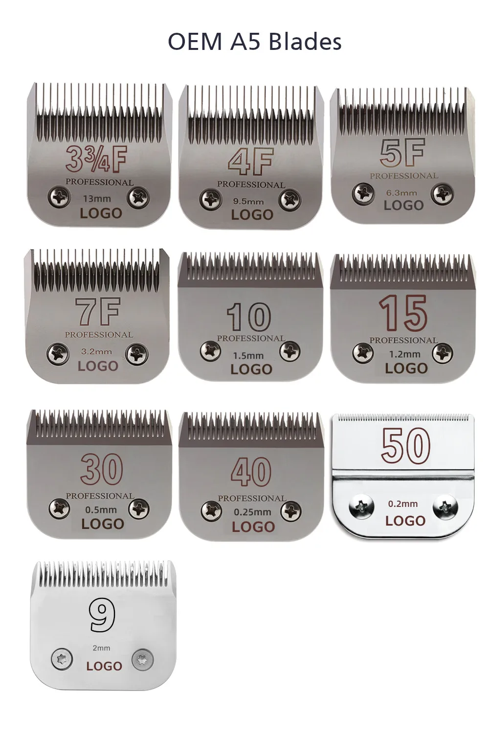 Professional Oem Supplier Dog Grooming Clippers Blades Compatible With