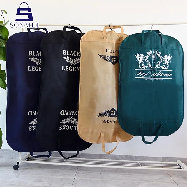 Packaging Wholesale Clothes Logo Non Woven Dust Bag Custom Garment Suit  Cover